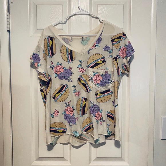 Wildfox Tops - 🍔🌺 Wildfox Cheeseburger in Paradise Top